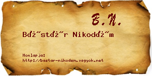 Bástár Nikodém névjegykártya